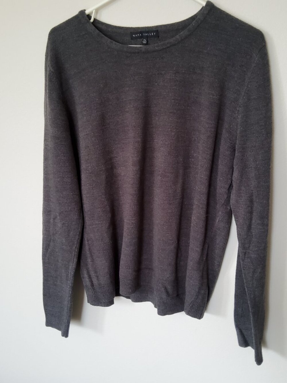 Napa Valley Gray Crew Neck Sweater size XL